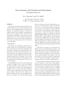 E. A. Emerson and C. S. Jutla, Tree Automata, Mu-Calculus, and Determinacy.