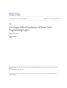 A Critique of the Foundations of Hoare-Style Programming Logics