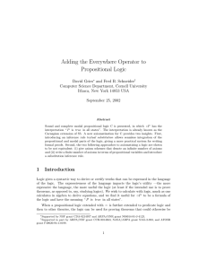 Adding the Everywhere Operator to Propositional Logic (pdf file)