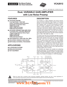 VCA2612 数据资料 dataSheet 下载