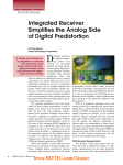 Integrated Receiver Simplifies the Analog Side of Digital Predistortion - High Frequency Electronics July 2009