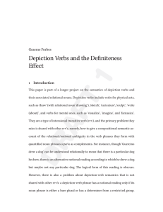 Depiction Verbs and the Definiteness Effect