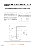 Programmable-Gain Instrumentation Amplifiers