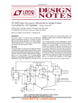 DN207 - LTC2400 High Accuracy Differential to Single-Ended Converter for ±5V Supplies