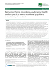 Fermented foods, microbiota, and mental health: ancient practice meets nutritional psychiatry
