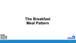 The Breakfast Meal Pattern 1