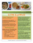 UTM EatWell Going Vegetarian? Some food for thought…