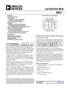 AD831 数据手册DataSheet 下载