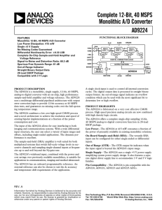 AD9224 数据手册DataSheet下载