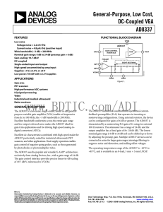 差分放大器系列AD8337 数据手册DataSheet 下载