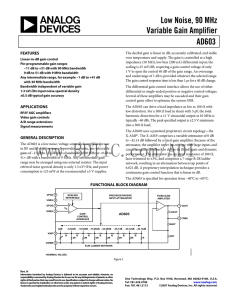 差分放大器系列AD603 数据手册DataSheet 下载