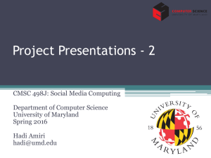 Project Presentations - 2