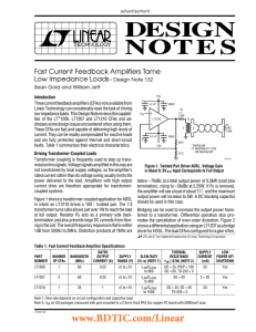 DN132 - Fast Current Feedback Amplifiers Tame Low Impedance Loads