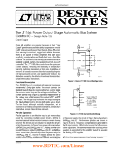 DN126 - The LT1166: Power Output Stage Automatic Bias System Control IC
