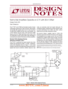 DN230 - Rail-to-Rail Amplifiers Operate on 2.7V with 20µV Offset