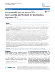 Automated interpretation of 3D laserscanned point clouds for plant organ segmentation