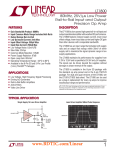 LT1800 - 80MHz, 25V/µs Low Power Rail-to-Rail Input and Output Precision Op Amp