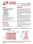 LT1991 - Precision, 100µA Gain Selectable Amplifier