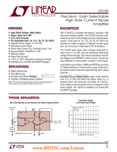 LT6100/LT6017 - Dual/Quad 3.2MHz, 0.8V/μs Low Power, Over-The-Top Precision Op Amp