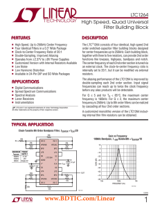 LTC1264 - High Speed, Quad Universal Filter Building Block