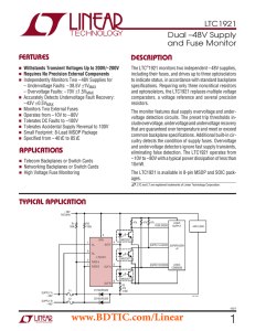 LTC1921 - Dual -48V Supply and Fuse Monitor