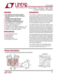 LTC6103 - Dual High Voltage, High Side Current Sense Amplifier