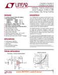 LT6200/LT6200-5/LT6200-10/ LT6201 - 165MHz, Rail-to-Rail Input and Output, 0.95nV/√Hz Low Noise, Op Amp Family