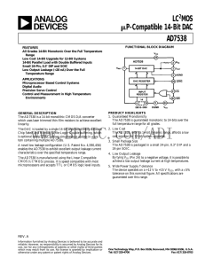 AD7538 数据手册DataSheet 下载