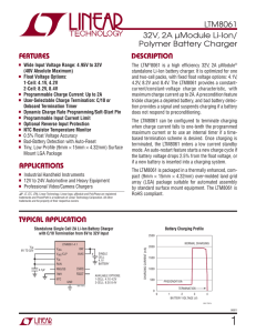 LTM8061 - 32V, 2A uModule Li-Ion/ Polymer Battery Charger