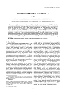 Dust attenuation in galaxies up to redshift  2 V. Buat