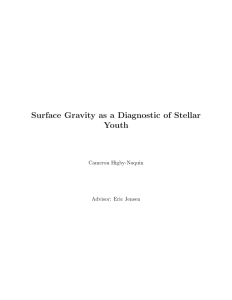 Surface  Gravity  as  a  Diagnostic ... Youth Cameron Higby-Naquin Advisor:  Eric  Jensen