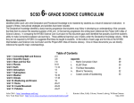 6 SCSD GRADE SCIENCE CURRICULUM th