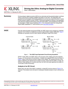 Driving the Xilinx Analog-to-Digital Converter Application Note
