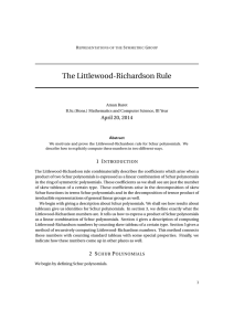 Littlewood-Richardson rule