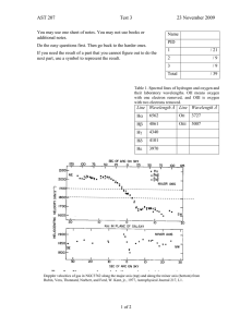 AST 207 Test 3 23 November 2009