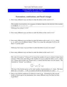 Pascal's triangle