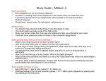 Study Guide – Midterm 3