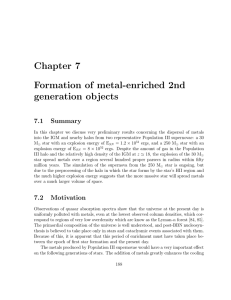 Chapter 7 Formation of metal-enriched 2nd generation objects 7.1