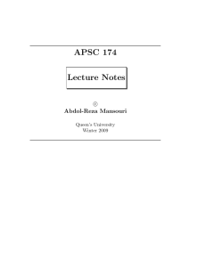 Applied Science 174: Linear Algebra Lecture Notes