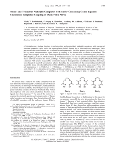 Mono- and Trinuclear Nickel(II) Complexes with Sulfur-Containing Oxime Ligands: