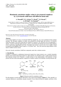 in-situ by 1,2,4-triazole schiff bases and different metal salts A. Mouadili