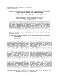 Preparation and Inner-sphere Oxidation of Ternary Iminodiacetato Chromium [III]