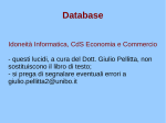 Database - Dipartimento di Informatica