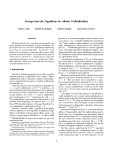 Group-theoretic algorithms for matrix multiplication