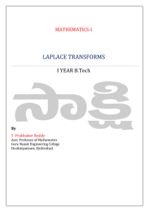 Laplace Transformation