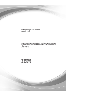 IBM OpenPages GRC Platform Version 7.0.0: Installation on ...