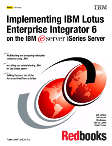 Implementing IBM Lotus Lotus Enterprise Integrator 6 grator 6