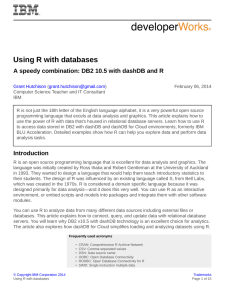 Using R with databases