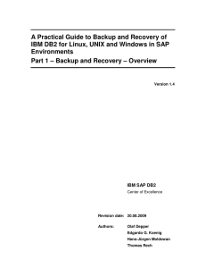 A Practical Guide to Backup and Recovery of Environments