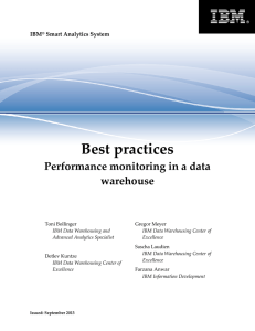 Best practices ® Performance monitoring in a data warehouse